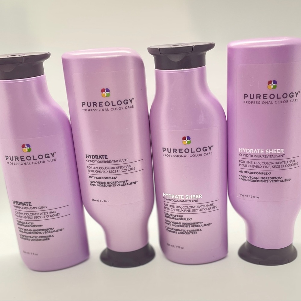 PUREOLOGY Shampoo/Conditioner HYDRATE SHEER & HYDRATE x 4